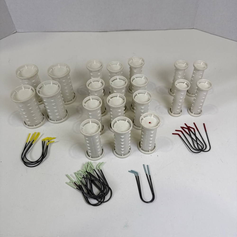 Clairol Travel Time Saver PTC-20 Replacement 20 HOT ROLLERS & 20 CURLERS CLIPS
